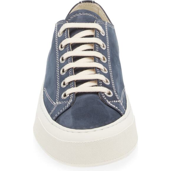Woman by Common Projects  4160 Tournament Low Sneakers in Navy Nubuck 39 - Picture 4 of 5